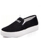 Black and White Round Toe Slip On Rubber Shoes