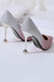 Colorful Leather Pointed Toe Platform Stiletto Heels