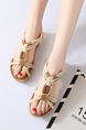 Beige Suede Open Toe Platform Ankle Strap Sandals