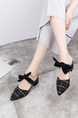 Black Fabric Pointed Toe Platform Chunky Heels