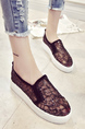 Black and White Mesh Round Toe Platform Rubber Shoes