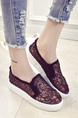 Black and White Mesh Round Toe Platform Rubber Shoes