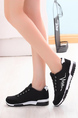 Black and White Leather Round Toe Platform Lace Up Rubber Shoes