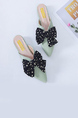 Green Patent Leather Pointed Toe Platform Slide Heels