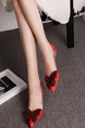 Red Patent Leather Pointed Toe Platform Sandals