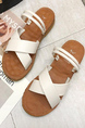 White Leather Open Toe Platform Sandals