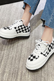 White and Black Leather Round Toe Platform Lace Up Rubber Shoes