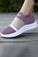White and Pink Mesh Round Toe Platform Rubber Shoes
