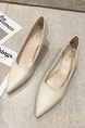 Off White Leather Pointed Toe Platform Stiletto Heels