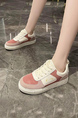 Pink And White Leather Round Toe Platform Cute Rubber Shoes