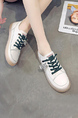 White Leather Round Toe Platform Comfortable Rubber Shoes