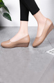 Brown Leather Round Toe Platform Formal Wedge