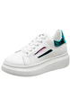 White Leather Round Toe Platform Rubber Student Sports Shoes