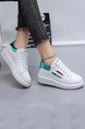 White Leather Round Toe Platform Rubber Student Sports Shoes