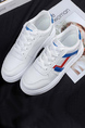 White Leather Round Toe Platform Sneaker Board Shoes