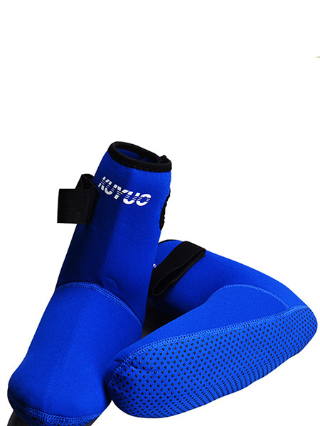 Blue Men Non-Slip Velcro Keep Warm Shoes Swimwear for Swimming