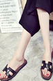 Black Leather Open Toe Platform 1cm Sandals for Casual