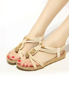 White and Brown Suede Open Toe Platform 2cm Sandals