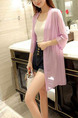 Light Purple Loose See-Through Coat for Casual