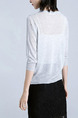 Light Gray Slim Single-Breasted Knitting Long Sleeve Coat for Casual Office