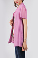 Purple and Colorful Plus Size Round Neck Seem-Two Linking Mesh Located Printing Floral Top for Casual Party