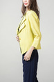 Green Suit Cardigan V Neck Lapel  Single-breasted Linking Office style Top for Casual Office