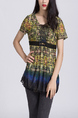 Colorful Blouse Lace Top for Casual Party Office