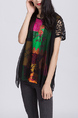 Colorful Blouse Lace Top for Casual Party Office