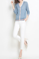 Blue Button Down Long Sleeves Cardigan for Casual