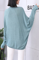 Blue Green Long Sleeve Cardigan for Casual Office