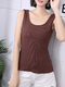 Brown Tank Top for Casual Office Party