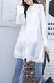 White Long Sleeve Pockets Jacket for Casual