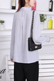 Grey Button Down Collared Long Sleeve Plus Size Top for Cassual Party Office