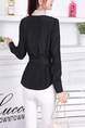 Black and Coffee Button Down Blouse Long Sleeve Plus Size Top for Casual Party Office