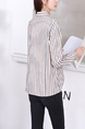 Colorful Button Down Pockets Long Sleeve Oxford Plus Size Top for Casual Party Office Evening