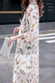 Colorful Slim Printed See-Through Coat for Casual