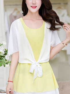 White Loose See-Through Coat Coat for Casual