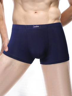 Blue Boxer Brief Modal and Spandex Underwear