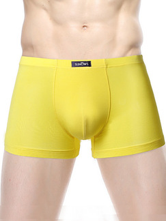 Yellow Boxer Brief Modal and Spandex Underwear