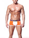 Orange and White Contrast Boxer Brief Cotton Underwear 
