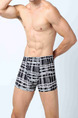 Black and White Grid Boxer Brief Modal Underwear
