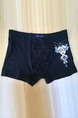 Black Located Printing Boxer Brief Modal Underwear