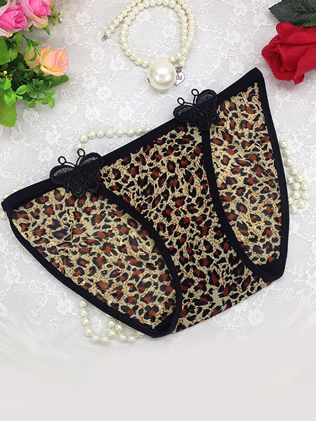 Leopard Bikini Viscose Fiber Panties