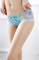 Blue Green Hipster Lace Panties