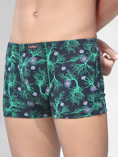 Black and Green Boxer Brief Bamboo Biber Underwear