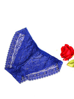 Blue Bikini Lace Panties