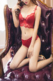 Red Rim Adjustable Two-Piece Set Everyday Lace Lingerie Set