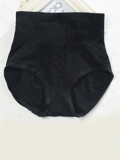 Black Corset High Waist Cotton Panties