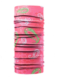 Pink Colorful Unisex Outdoor Riding Multi-Function Located Printing Polyester and Elasticity Scarves