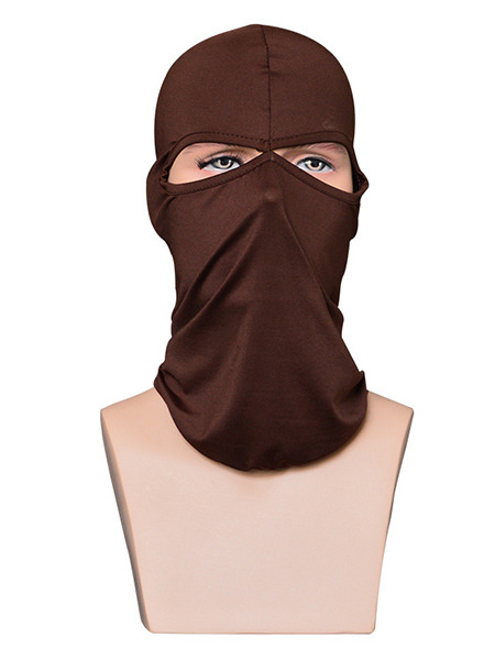 Brown Adults Sun Protection Windproof Quick Dry Polyester and Elasticity Riding Mask